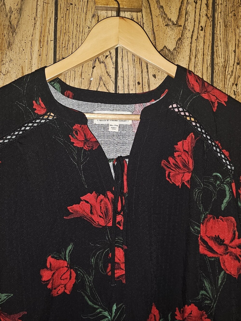 NWT IDYLLWIND Roses Long Sleeve Peasant Blouse - XXL - Picture 4 of 8